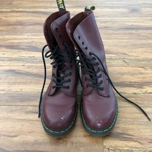 Maroon Dr. Martens